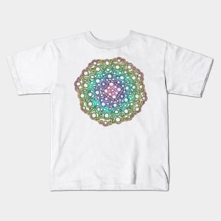 Pastel Rainbow Mandala Kids T-Shirt